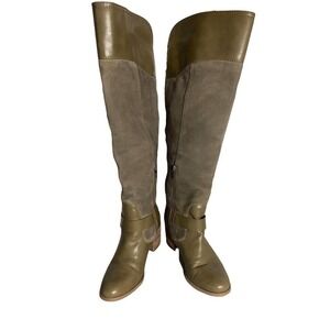 Mark Fisher brown leather & suede tall boots 7M-WC